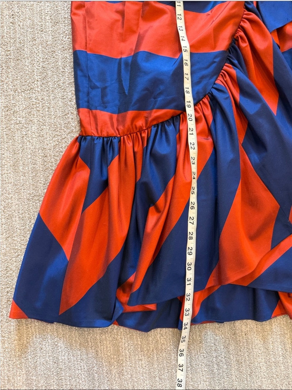 J.Crew Rugby Stripe ruffle faux wrap style skirt 4 - Picture 4 of 14